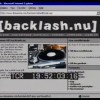 Backlash startsida år 2000 (skärdump från inslaget i SVTs "Sajber"). Baserad i Växjö.